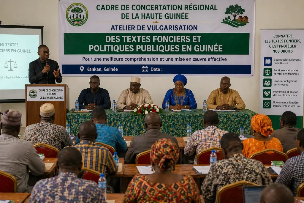 Vulgarisation des textes fonciers et politiques publiques en Guinée à Kankan