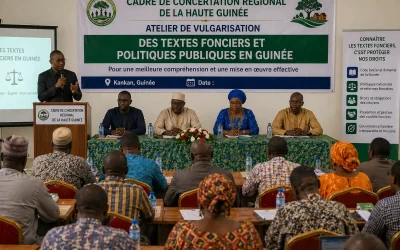 Kankan, Guinée : le Cadre de Concertation Régional de la Haute Guinée sensibilise les acteurs locaux sur les textes fonciers et les politiques publiques