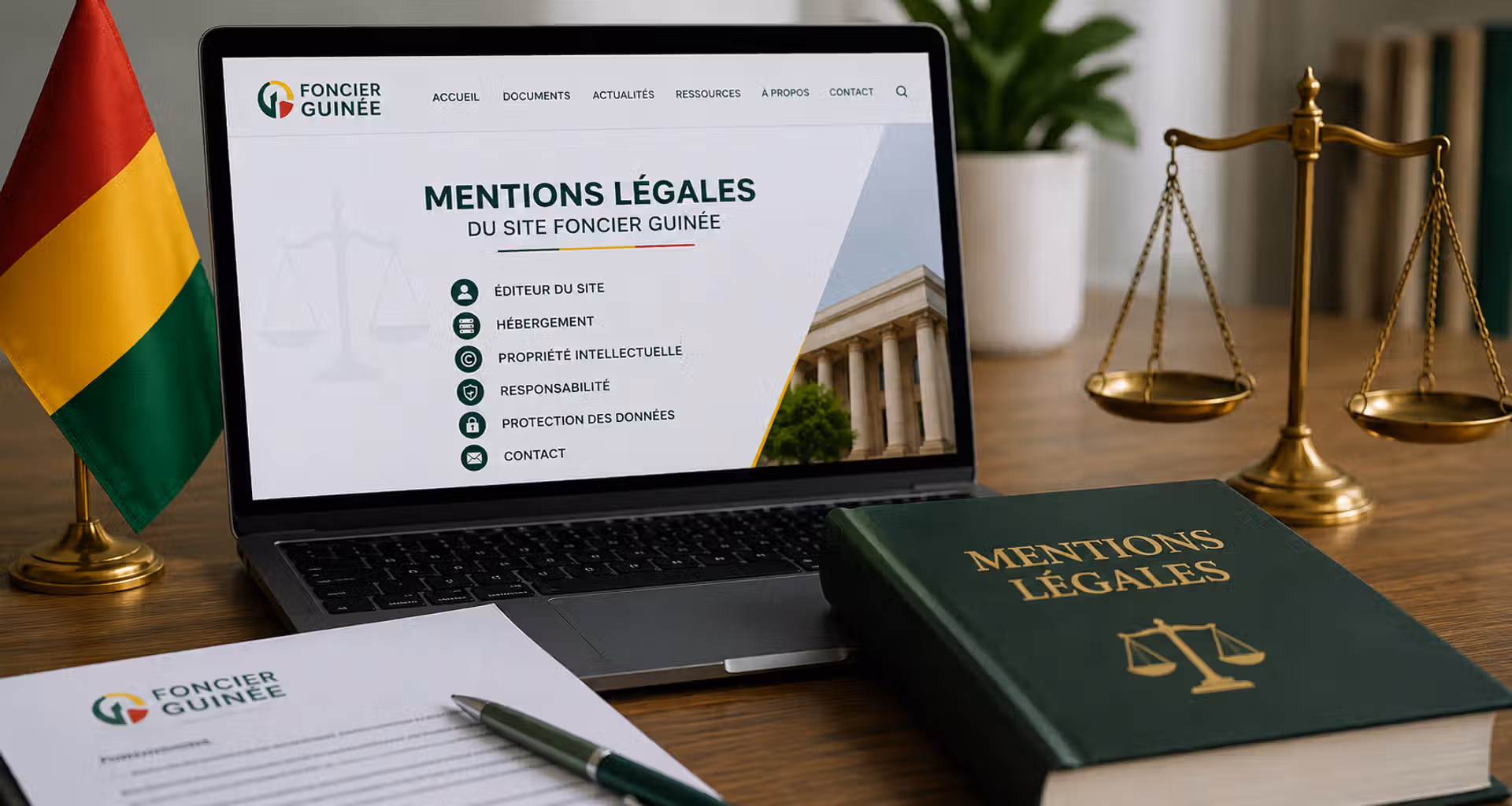 Mentions légales du site Foncier Guinée